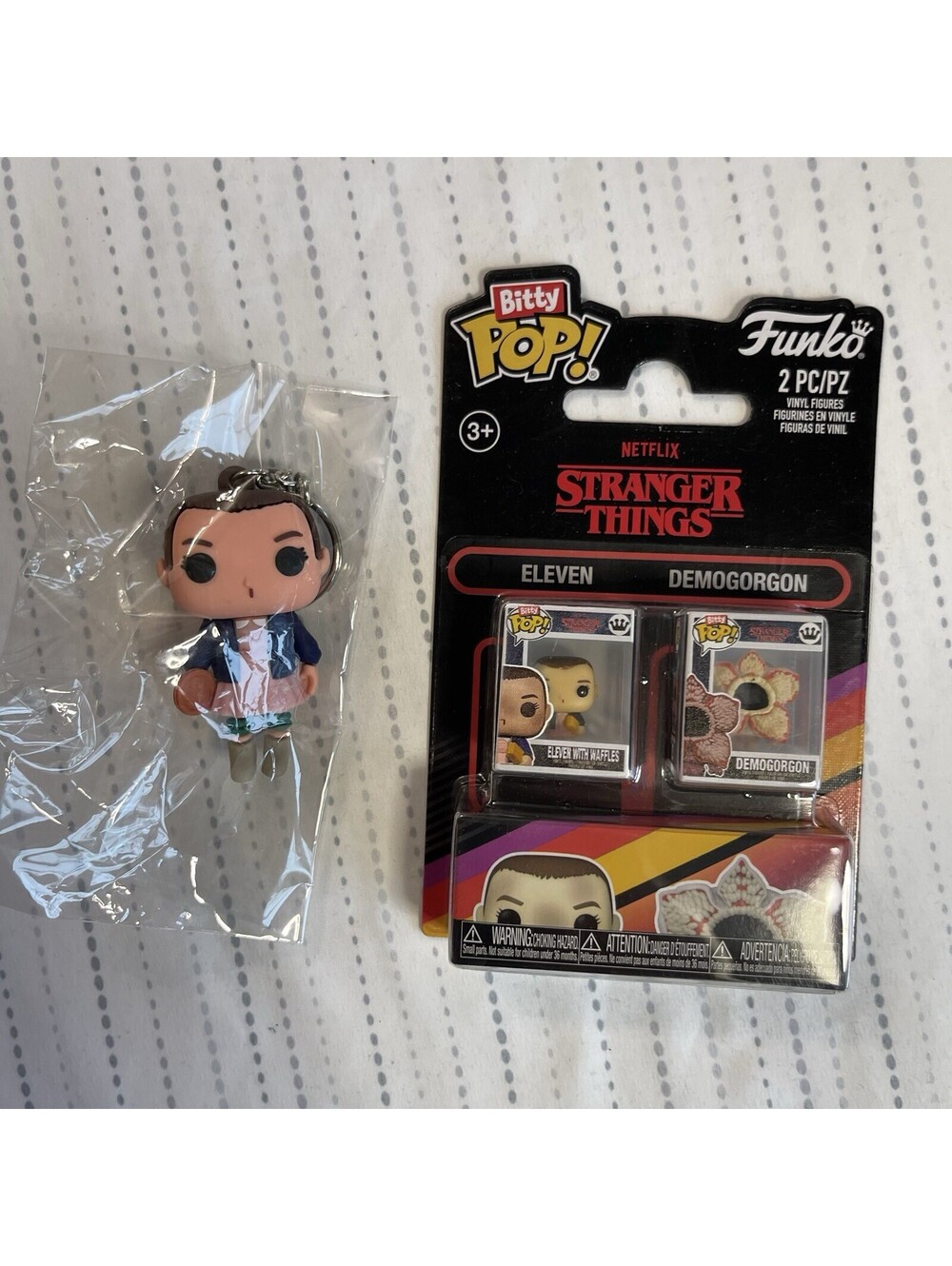 Stranger Things Bitty Pop! Eleven & Demogorgon 2-Pack + Free Eleven Keychain